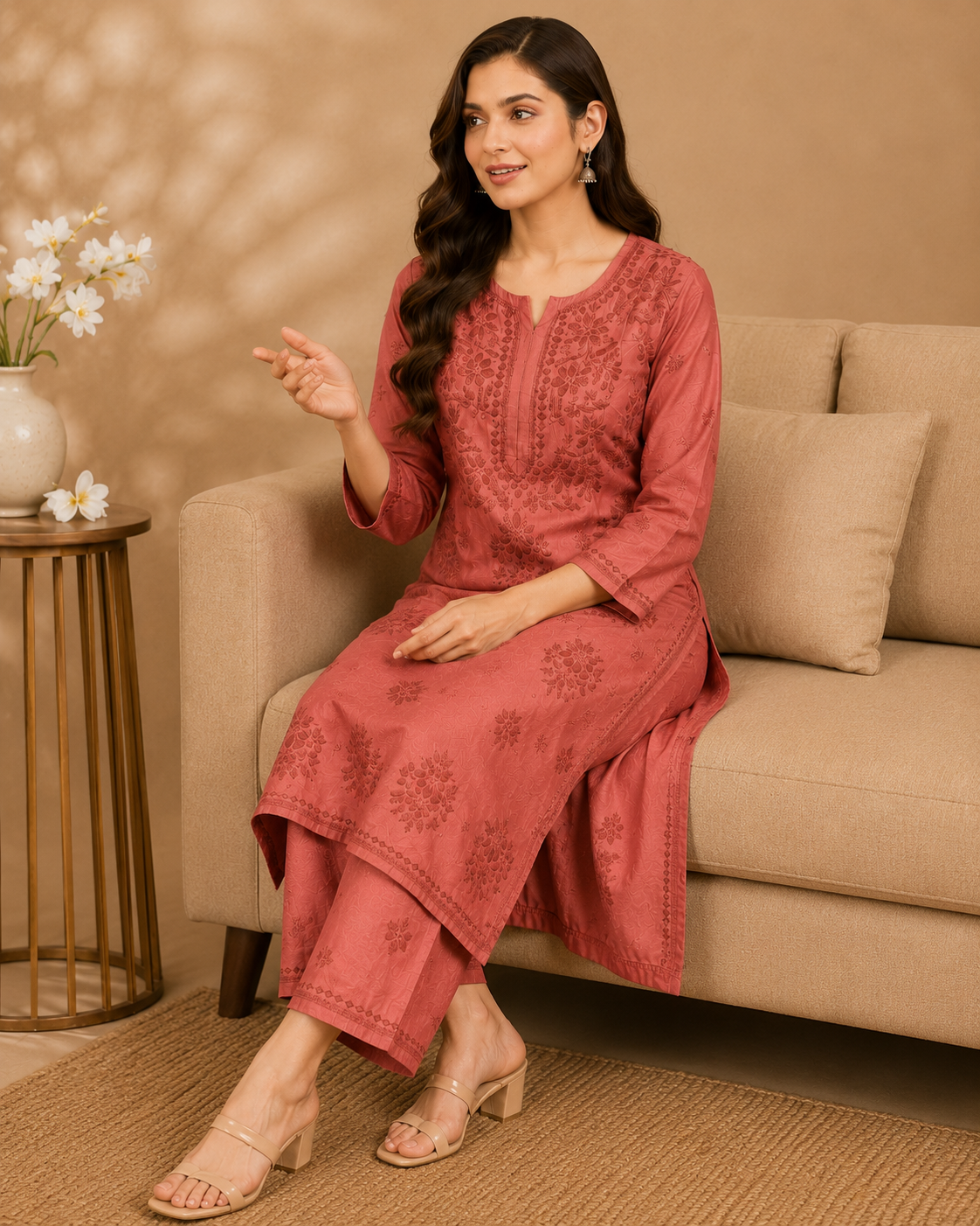 Chikankari Pant Set