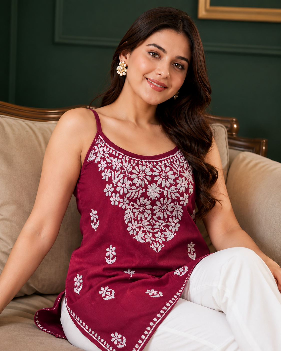 Chikankari Short Kurtis