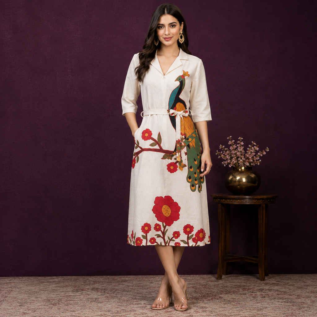 Printed Midi Dress