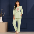 Rosé Bloom Embroidered Co-ord Set