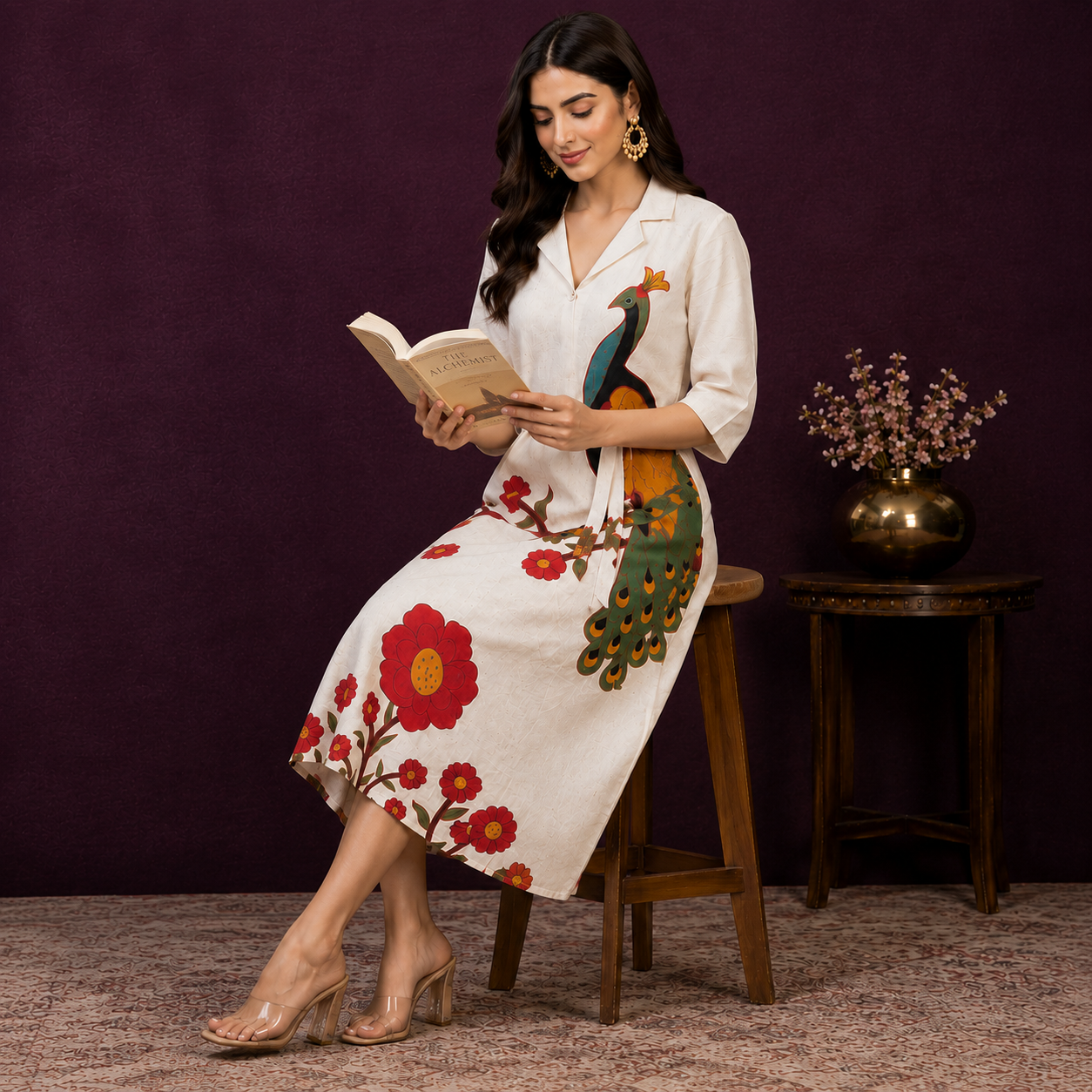 Printed Midi Dress