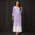 Hand-Embroidered Modal Kurta