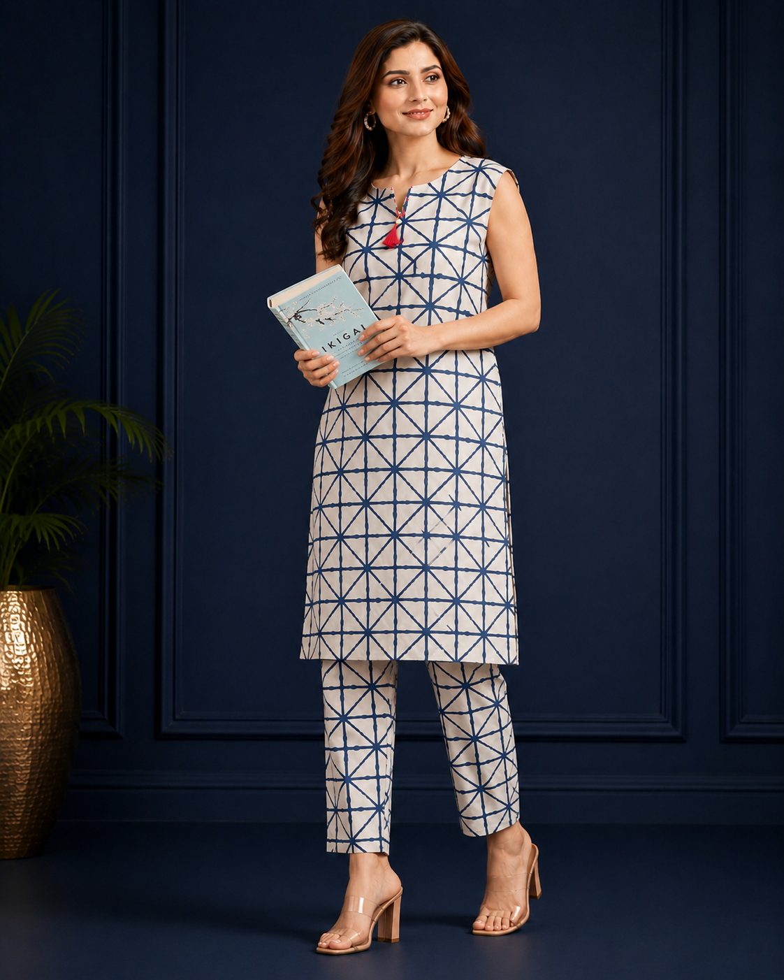 Indigo A-Line Co-Ord Set
