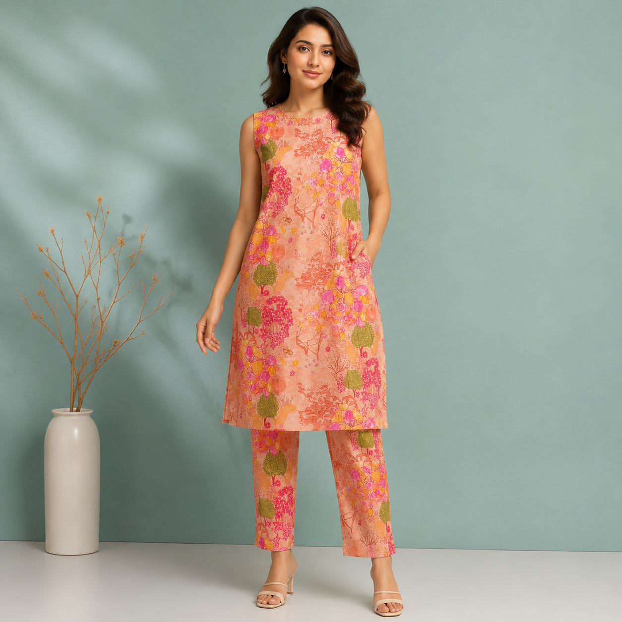 Peach Blossom Garden Co-ord Set