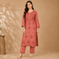 Chanderi Chikankari Pant Set