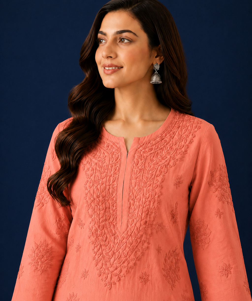 Chanderi Chikankari Pant Set