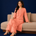 Chanderi Chikankari Pant Set