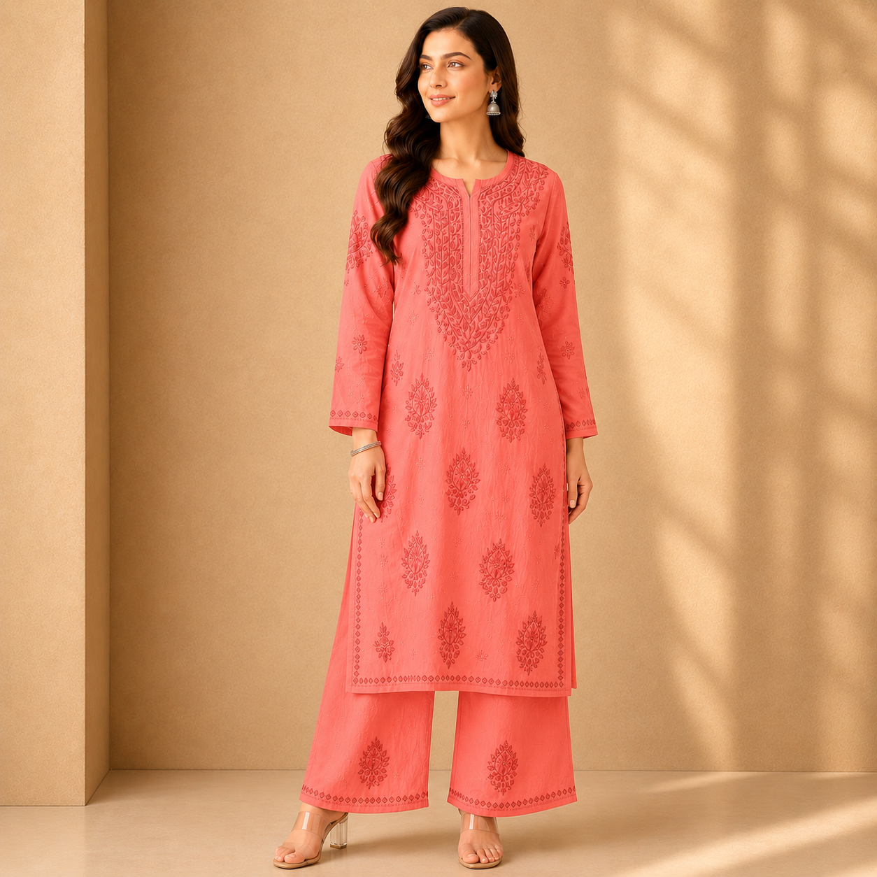 Chanderi Chikankari Pant Se