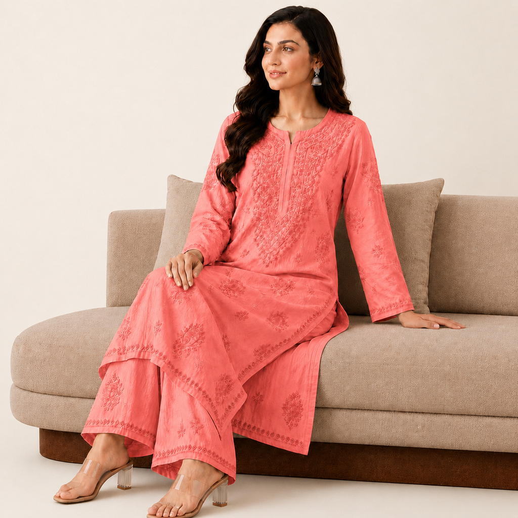 Chanderi Chikankari Pant Se