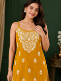 Rayon Chikankari Short Kurti