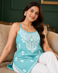 Rayon Chikankari Short Kurti