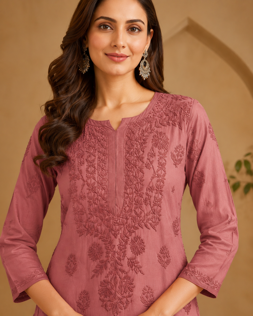 Muslin Chikankari Pant Set