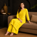 Muslin Chikankari Pant Set