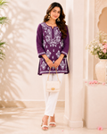 Modal Chikankari Short Kurti
