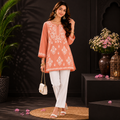 Modal Chikankari Short Kurti