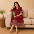 Embroidered Midi Dress