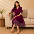 Embroidered Midi Dress