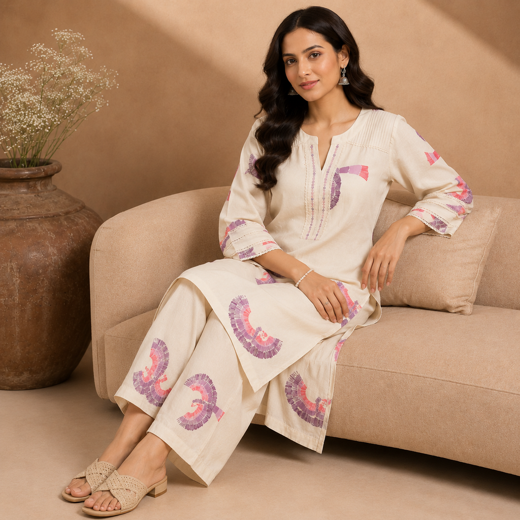 Ivory Bird Co-Ord Set