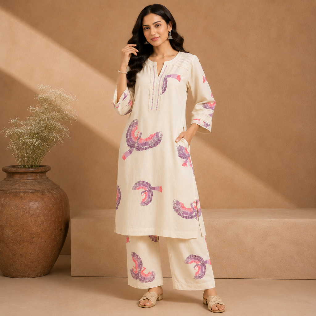 Ivory Bird Co-Ord Set