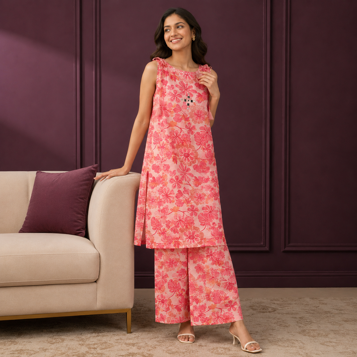 Bloom Mirror Work Co-ord Set