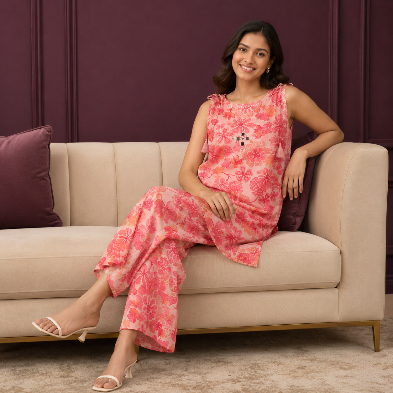 Bloom Mirror Work Co-ord Set