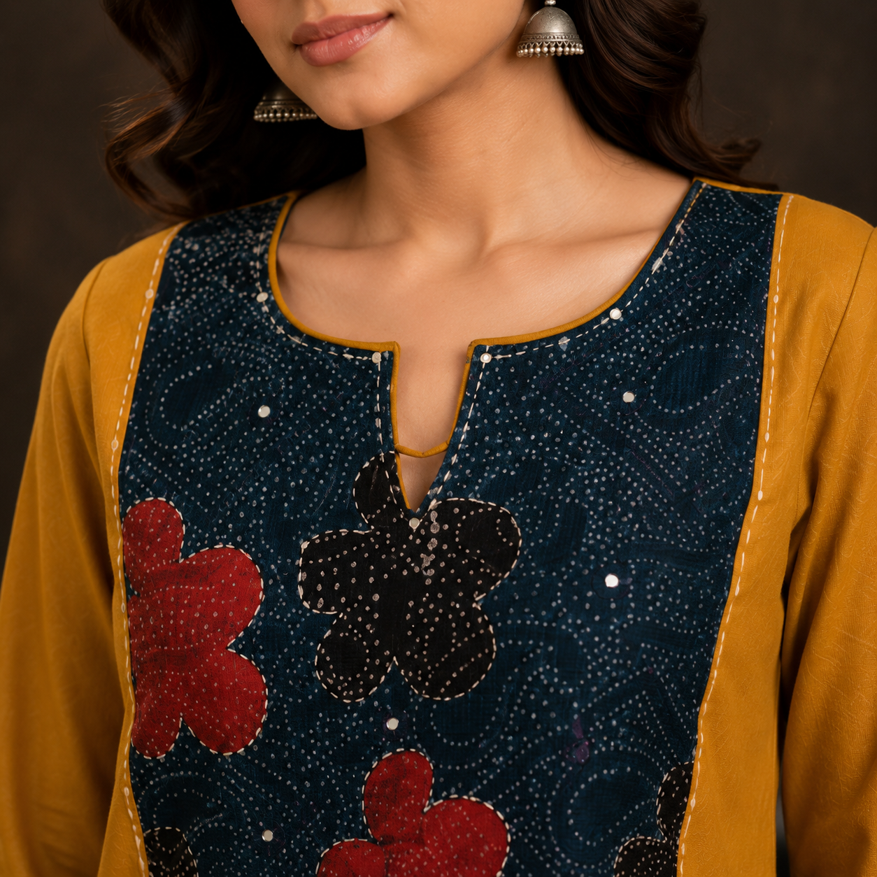 Mustard Midnight Bloom Co-Ord Set