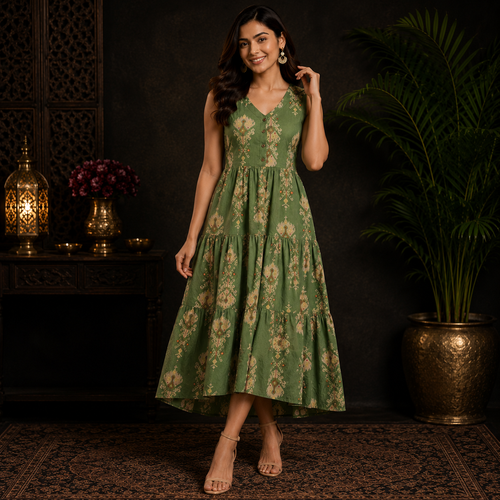 Aura Tiered Midi Dress