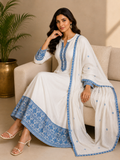 Noor-E-Blue Embroidered Anarkali Set
