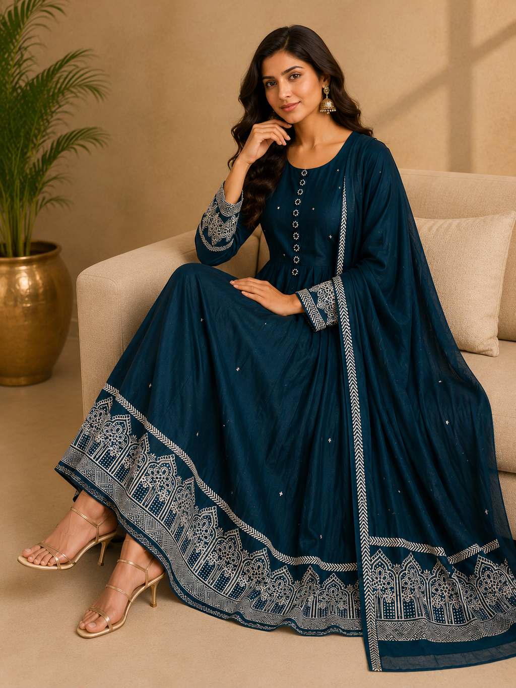 Noor Embroidered Anarkali Set