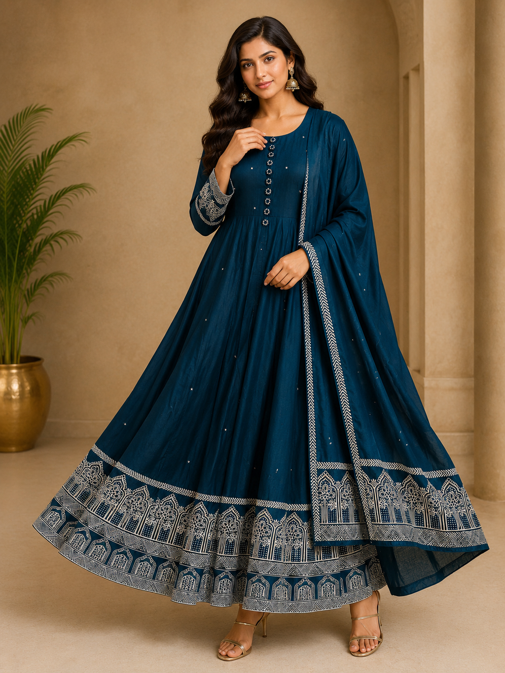 Noor Embroidered Anarkali Set