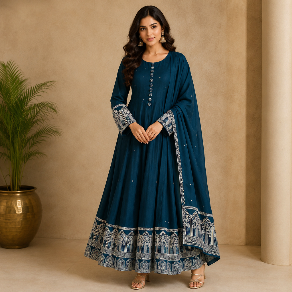 Noor Embroidered Anarkali Set