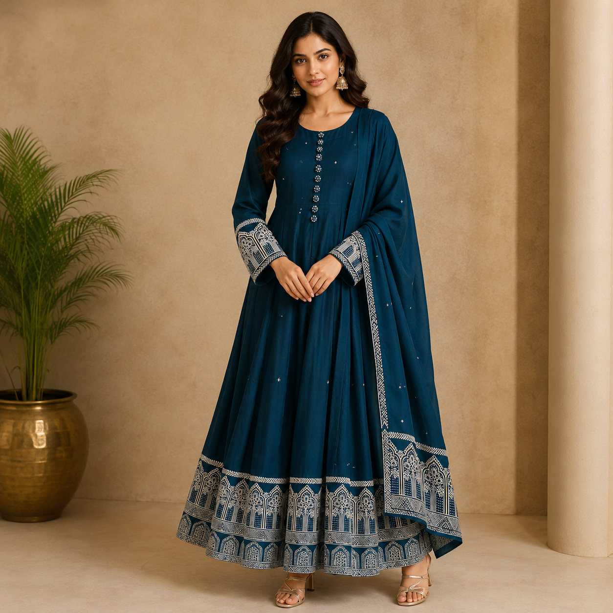 Noor Embroidered Anarkali Set