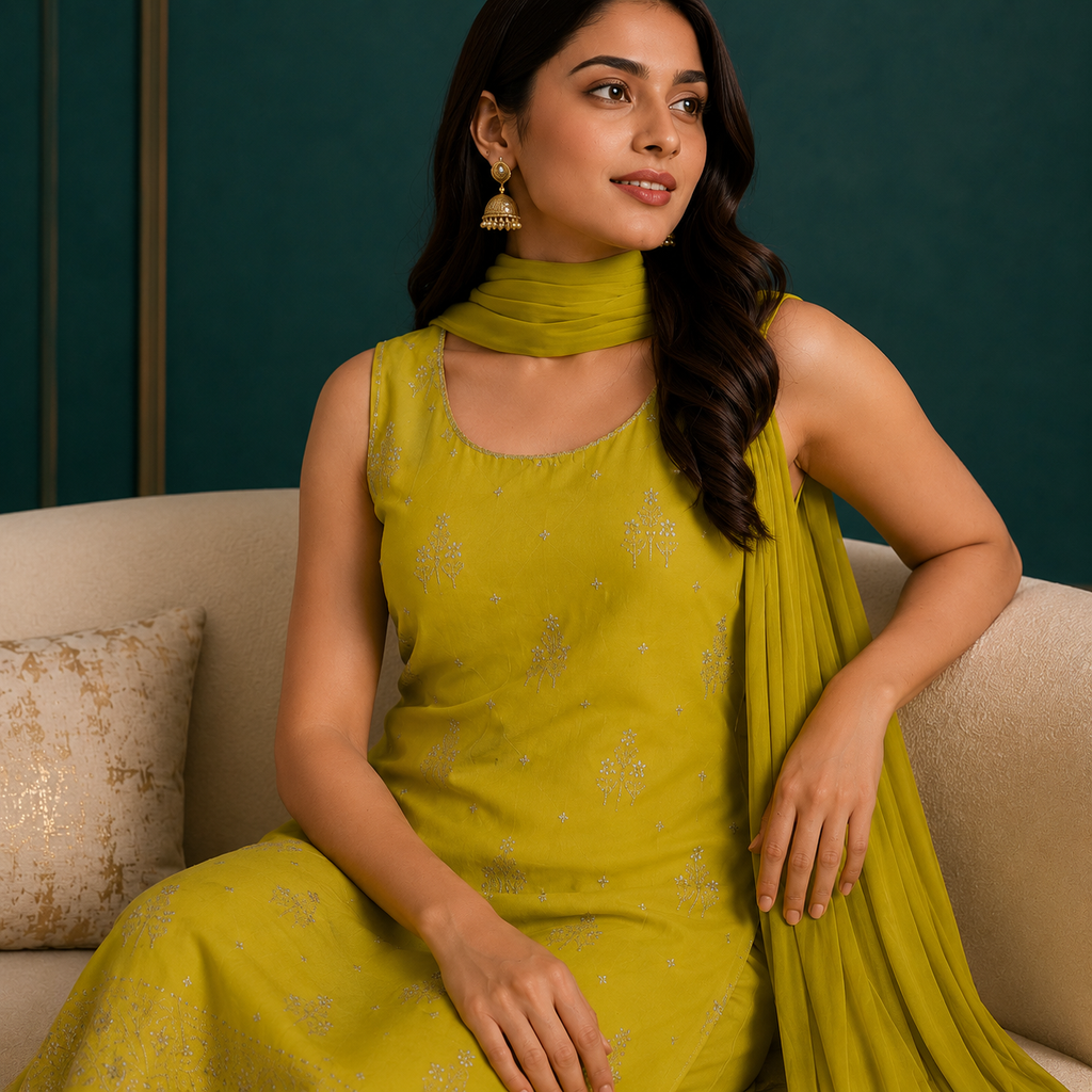 Golden Print Palazzo Set