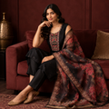 Floral Threadwork Suit Set