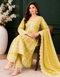 Schiffli Embroidered Anarkali Set