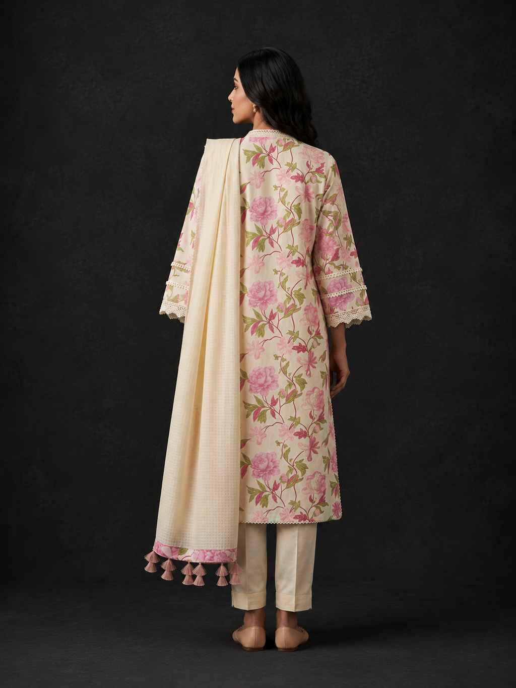 Blush Garden Grace  3 Pc Floral Suit Set