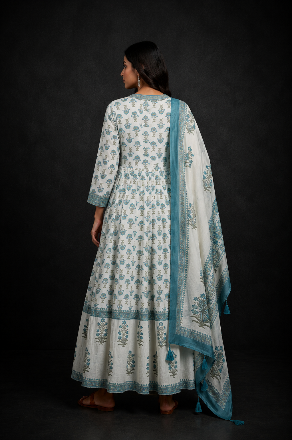 Ivory Anarkali Set
