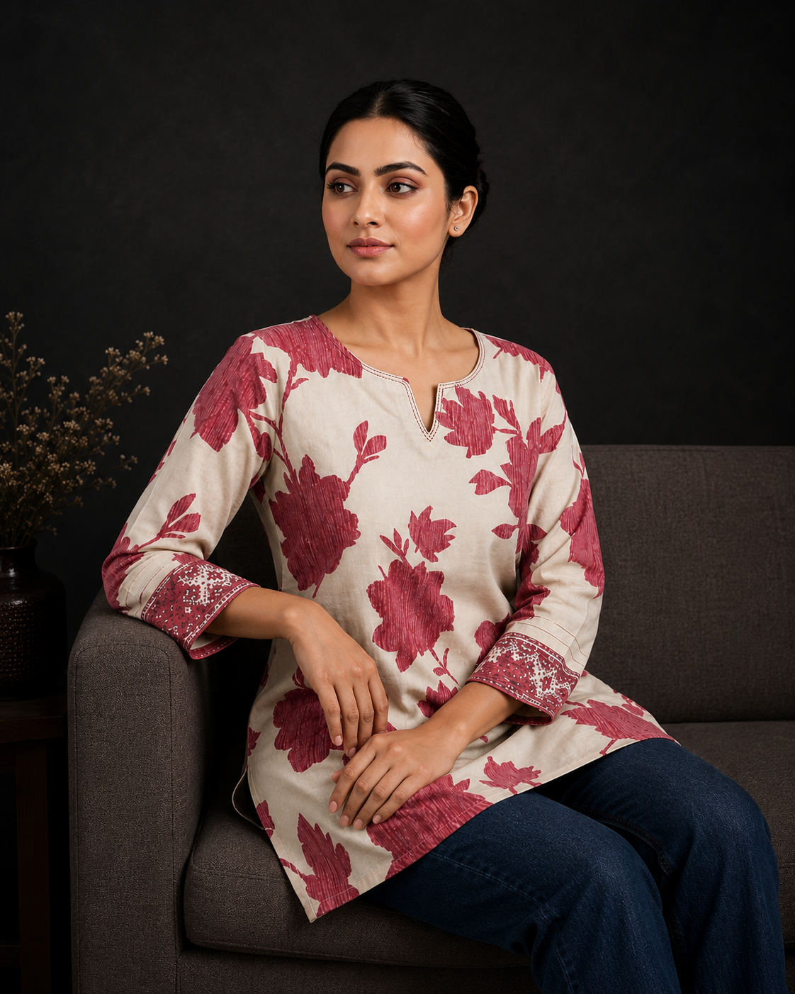 Roselle Bloom Short Kurti