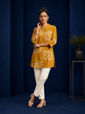 Mustard Bloom Short Kurti