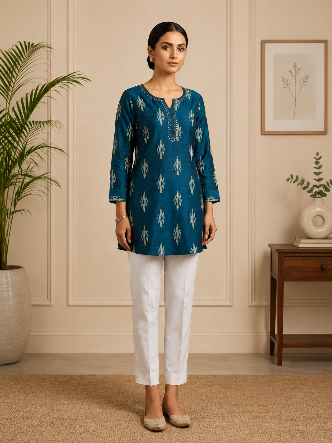 Teal Aura Kurti