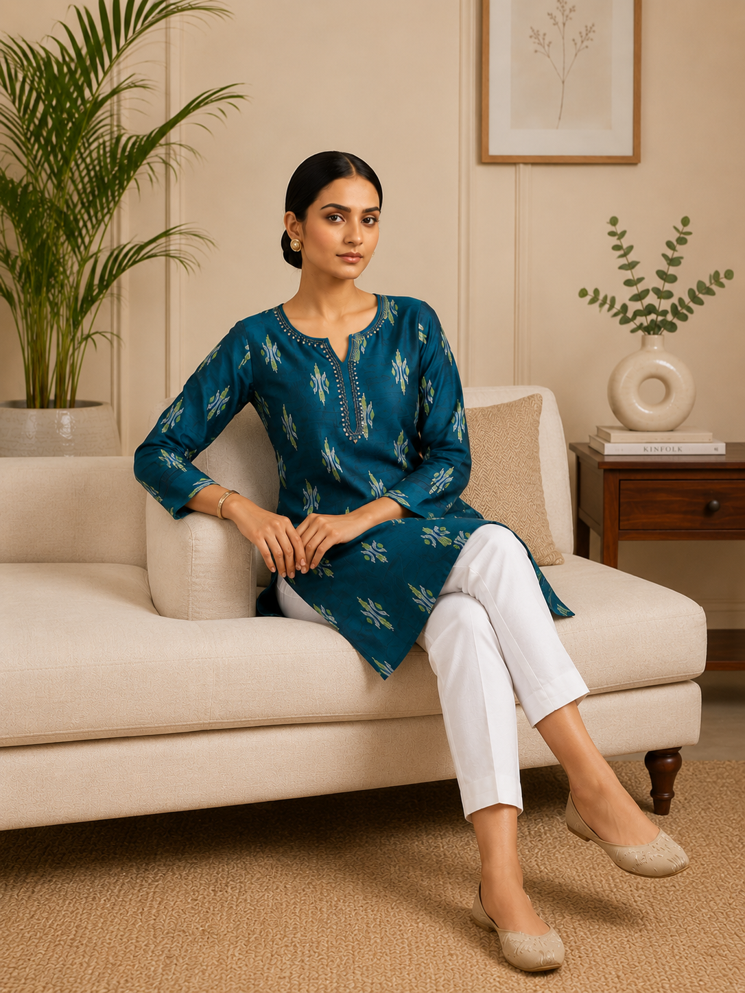 Teal Aura Kurti