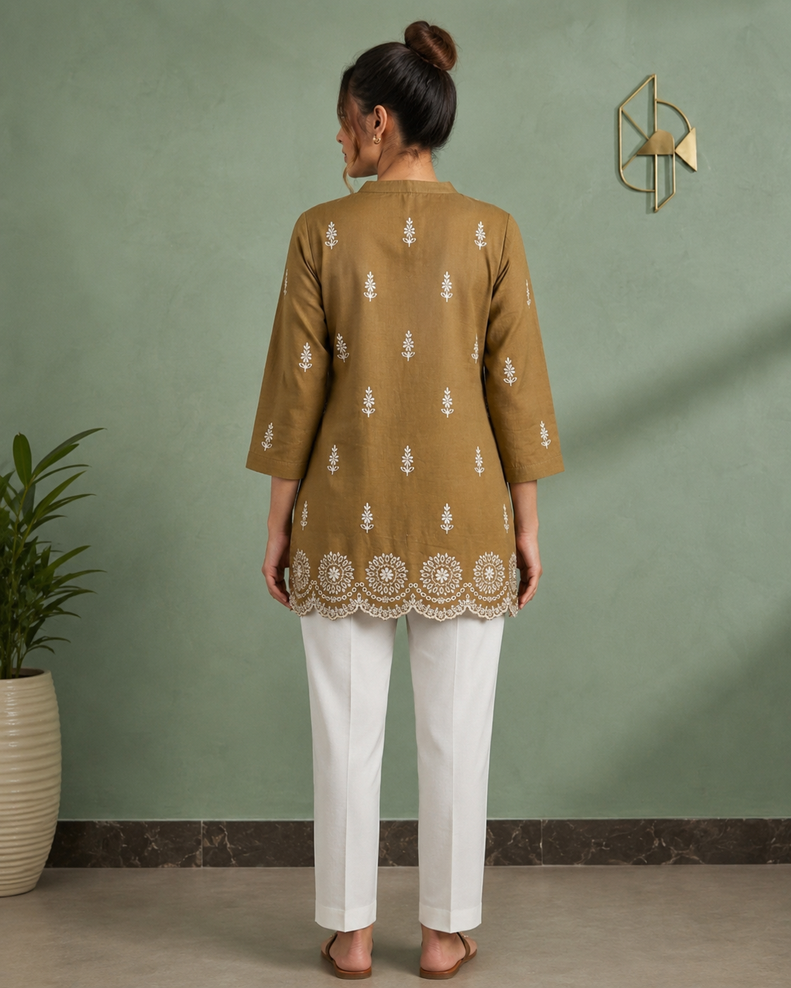 Mist Embroidered Kurti