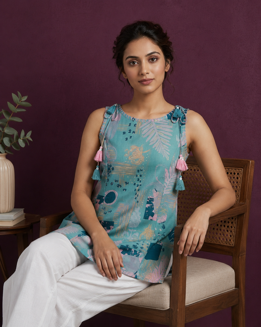 Aqua Muse Printed Tunic
