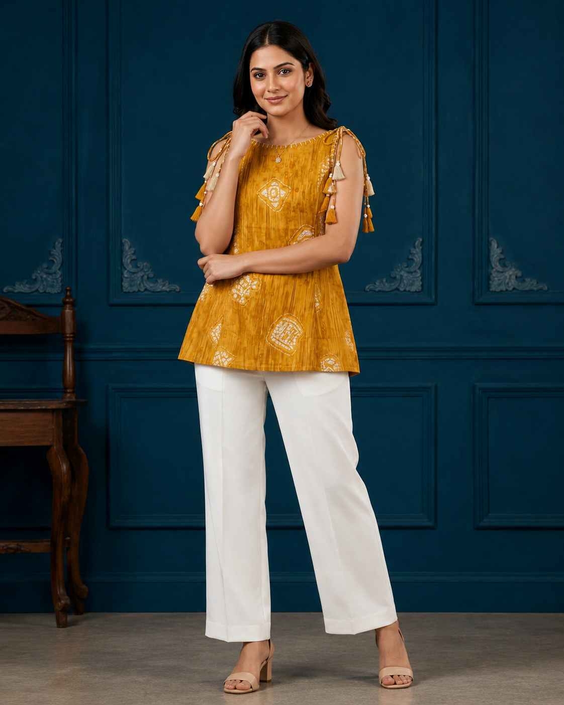 Mustard Muse Sleeveless Tunic