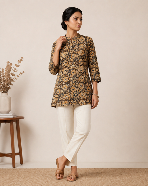 Autumn Bloom Printed Tunic