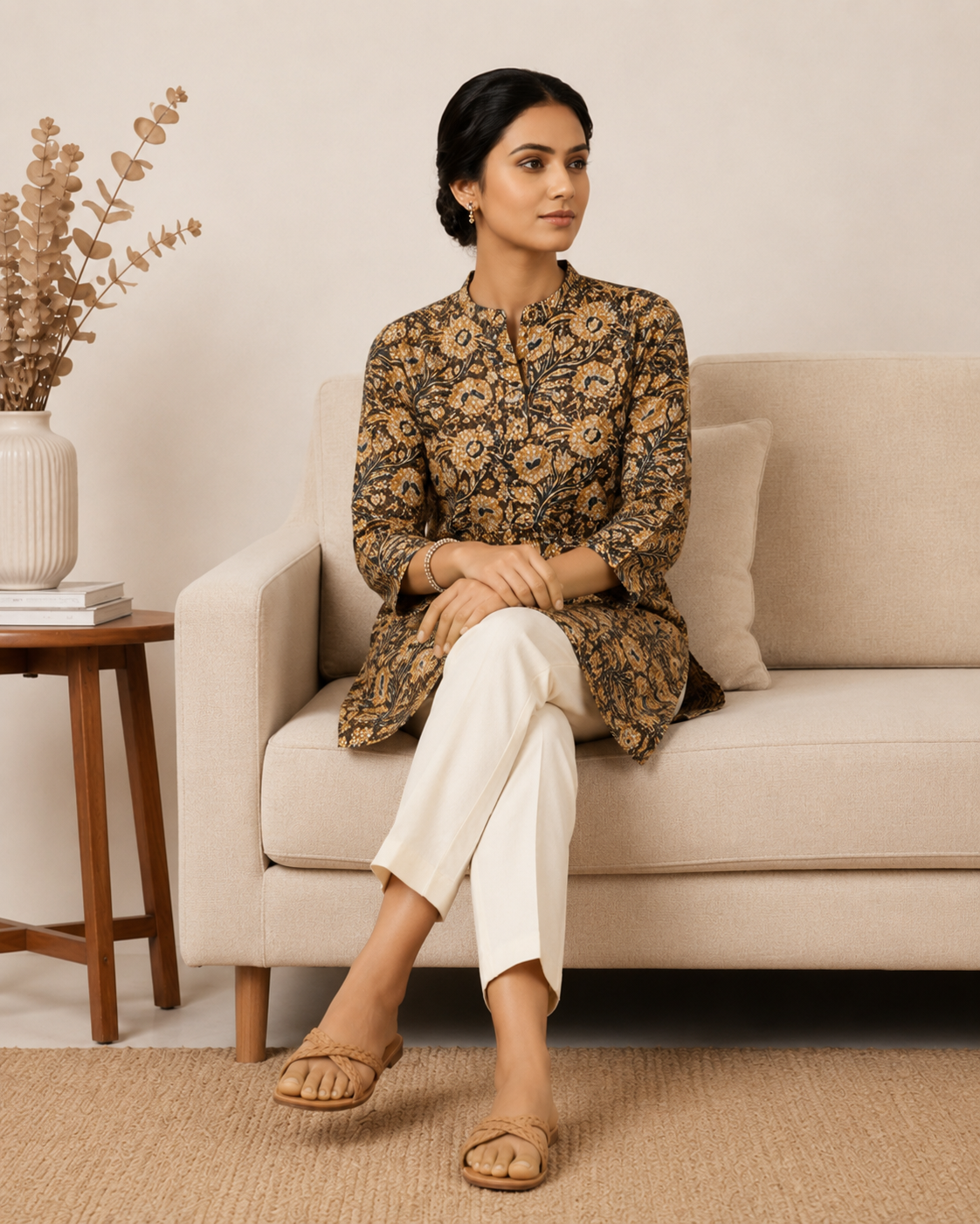 Autumn Bloom Printed Tunic