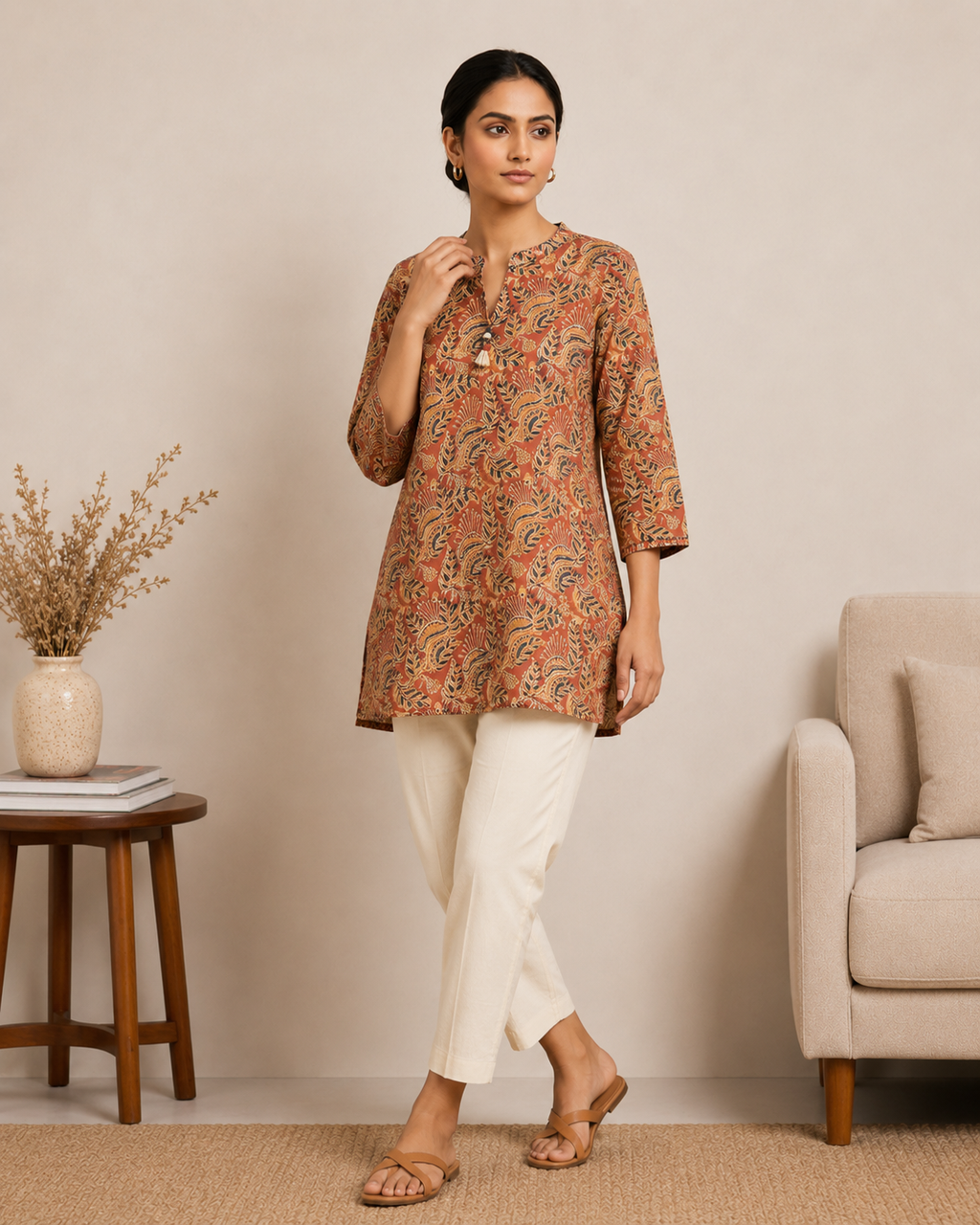 Rust Meadow Printed Tunic