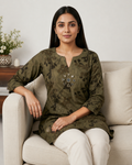 Olive Floral Tunic