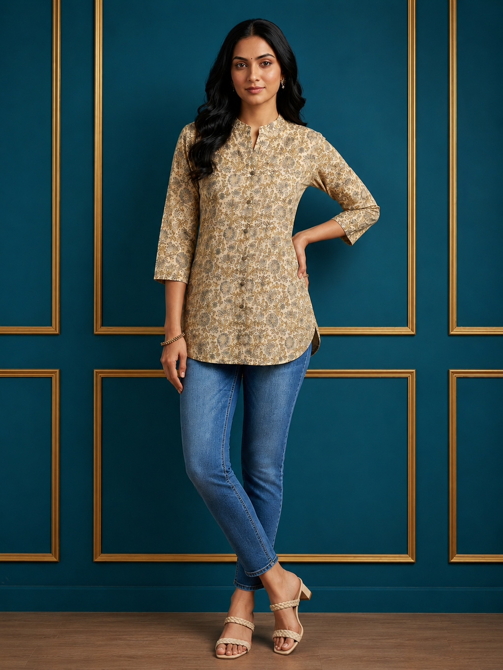 Kalmakari Short Kurti
