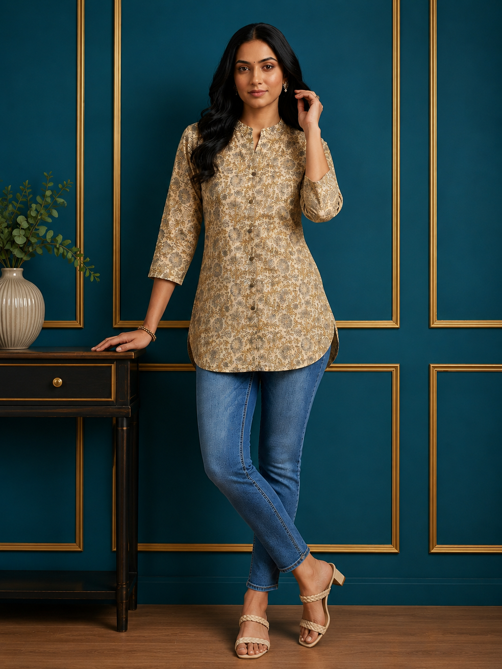 Kalmakari Short Kurti